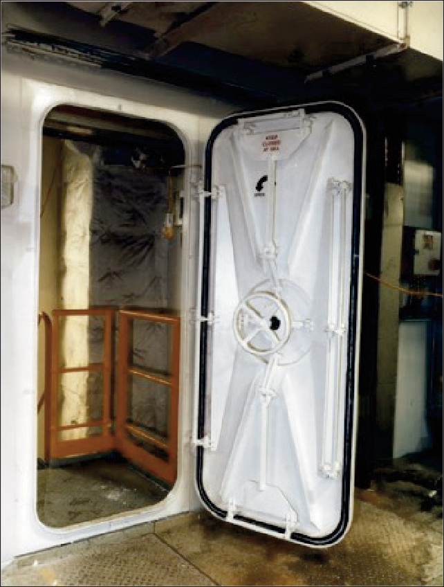 Unsecured Watertight Door